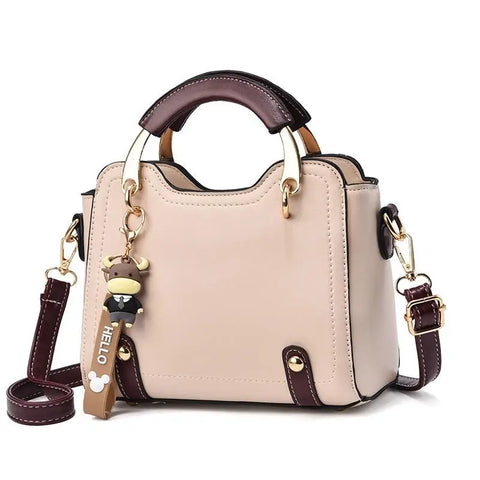 Korean Style Beige Shoulder Crossbody Bag