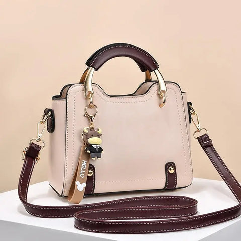 Korean Style Beige Shoulder Crossbody Bag