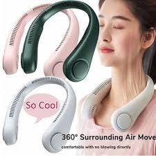 Portable Neck Fan - Rechargeable Bladeless USB Cooler | Load Shedding ka Hal.